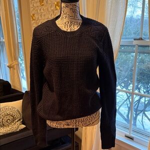 Sandro navy blue Quilted Women's Sweater